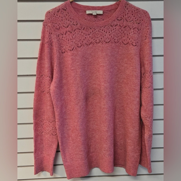 Valentine Sale!  Pink Crew Neck Sweater - Picture 3 of 3